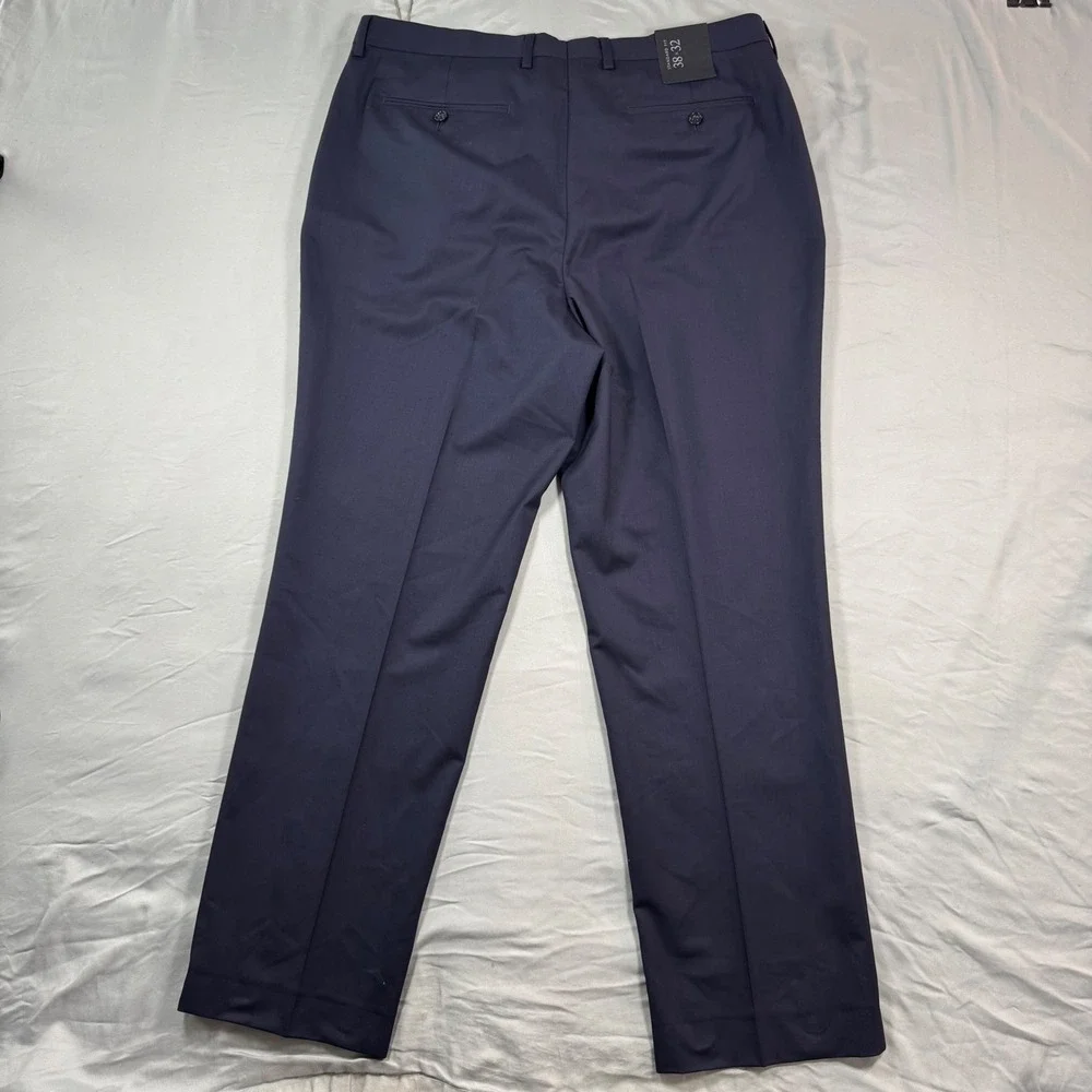 Banana Republic Marzotto Italian Wool Pants Blue 38x32 Standard Fit Super 120s